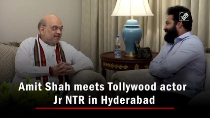 Amit Shah meets Tollywood actor Jr NTR in Hyderabad