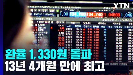 환율 1,330원 돌파...13년4개월 만에 최고 / YTN