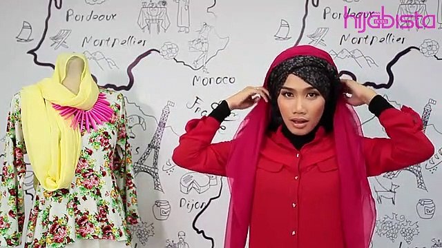 HIJABISTA DIY TUTORIAL_ Merah Saga Berani oleh Nasha Edziera