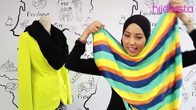HIJABISTA DIY TUTORIAL_ Satuan Jalur & Bintik Polka oleh Nur Aishah Kamarul Bahrin