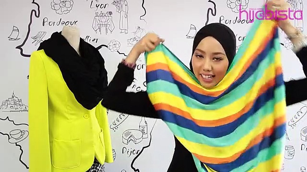 HIJABISTA DIY TUTORIAL_ Satuan Jalur & Bintik Polka oleh Nur Aishah Kamarul Bahrin