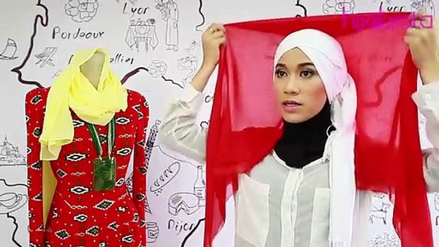 HIJABISTA DIY TUTORIAL_ Sensasi Bawal Merah oleh Nur Aina Fazira