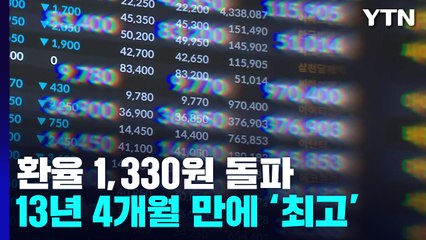 환율 1,330원 돌파...13년4개월 만에 최고 / YTN