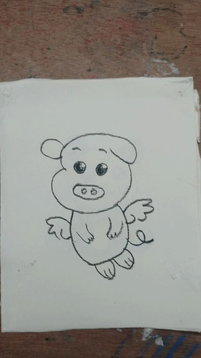 Flying Piggy drawing