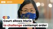 Maria allowed to mount challenge against shariah court’s contempt order