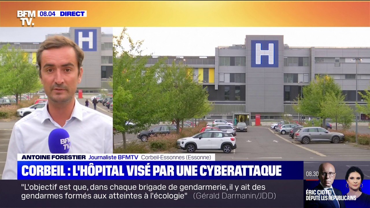 Corbeil-Essonnes: le Centre hospitalier Sud Francilien visé par une  cyberattaque - Vidéo Dailymotion