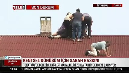 Tokatköy'de çatıya çıkan bir yurttaş baygınlık geçirdi