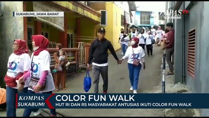 HUT RI Dan RS Masyarakat Antusias Ikuti Color Fun Walk