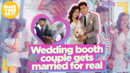Wedding booth couple gets married for real  | Make Your Day