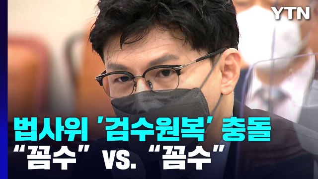 법사위 '검수원복' 충돌... 시행령 꼼수 vs 위장탈당이 꼼수 / YTN