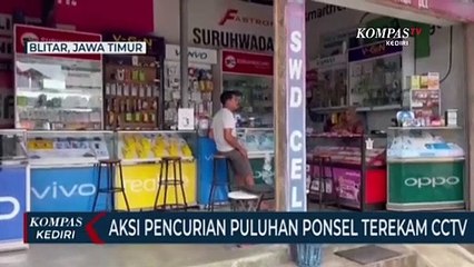 Descargar video: Aksi Komplotan Pencuri Bobol Toko Ponsel Terekam CCTV