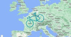 GPS drawing : ils pédalent plus de 7 000 km à travers l'Europe et dessinent le plus grand vélo jamais réalisé