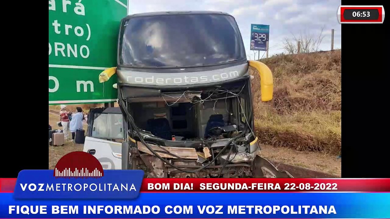 ACIDENTE ENTRE ÔNIBUS E CAMINHÃO PRÓXIMO A GUARÁ