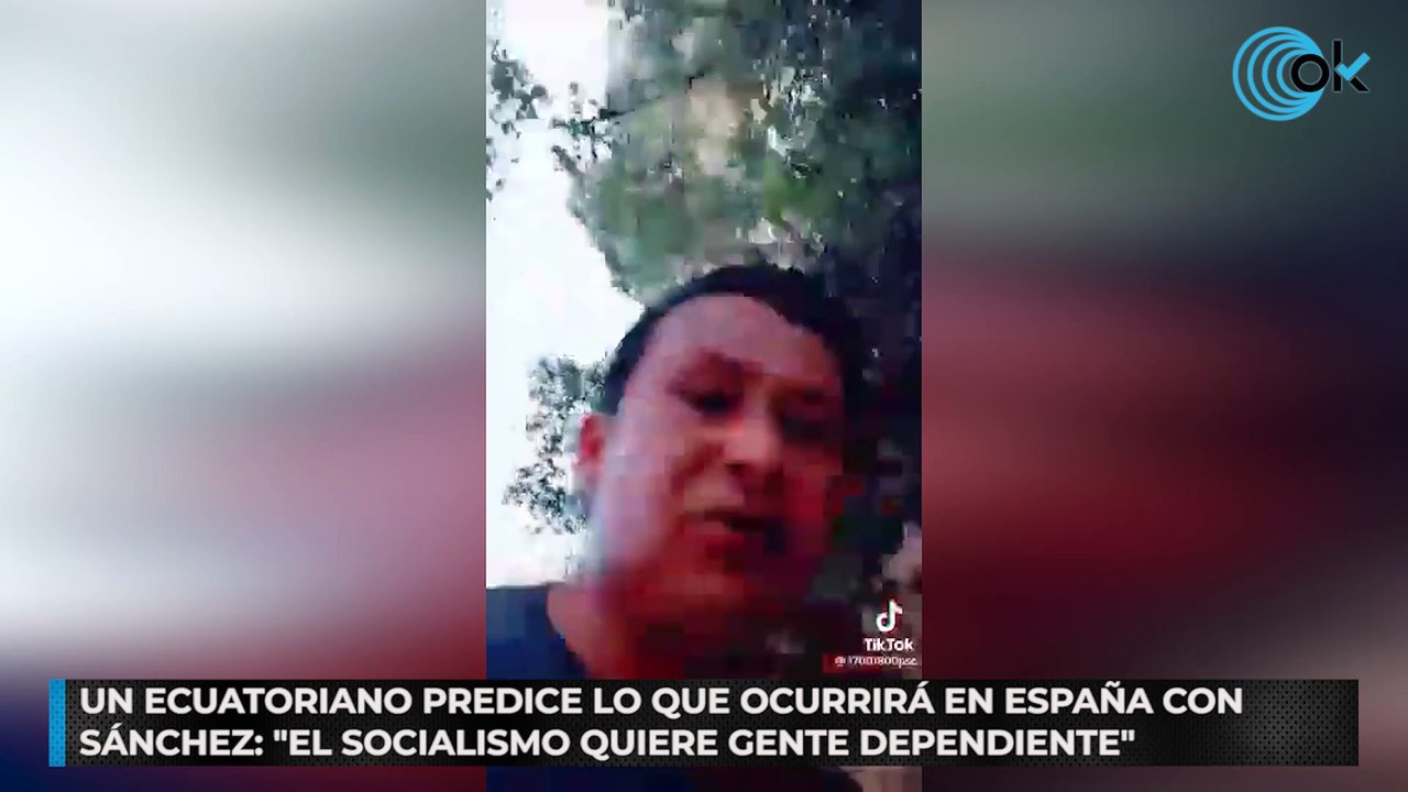 Un ecuatoriano predice lo que ocurrirá en España con Sánchez: "El socialismo quiere gente dependiente"