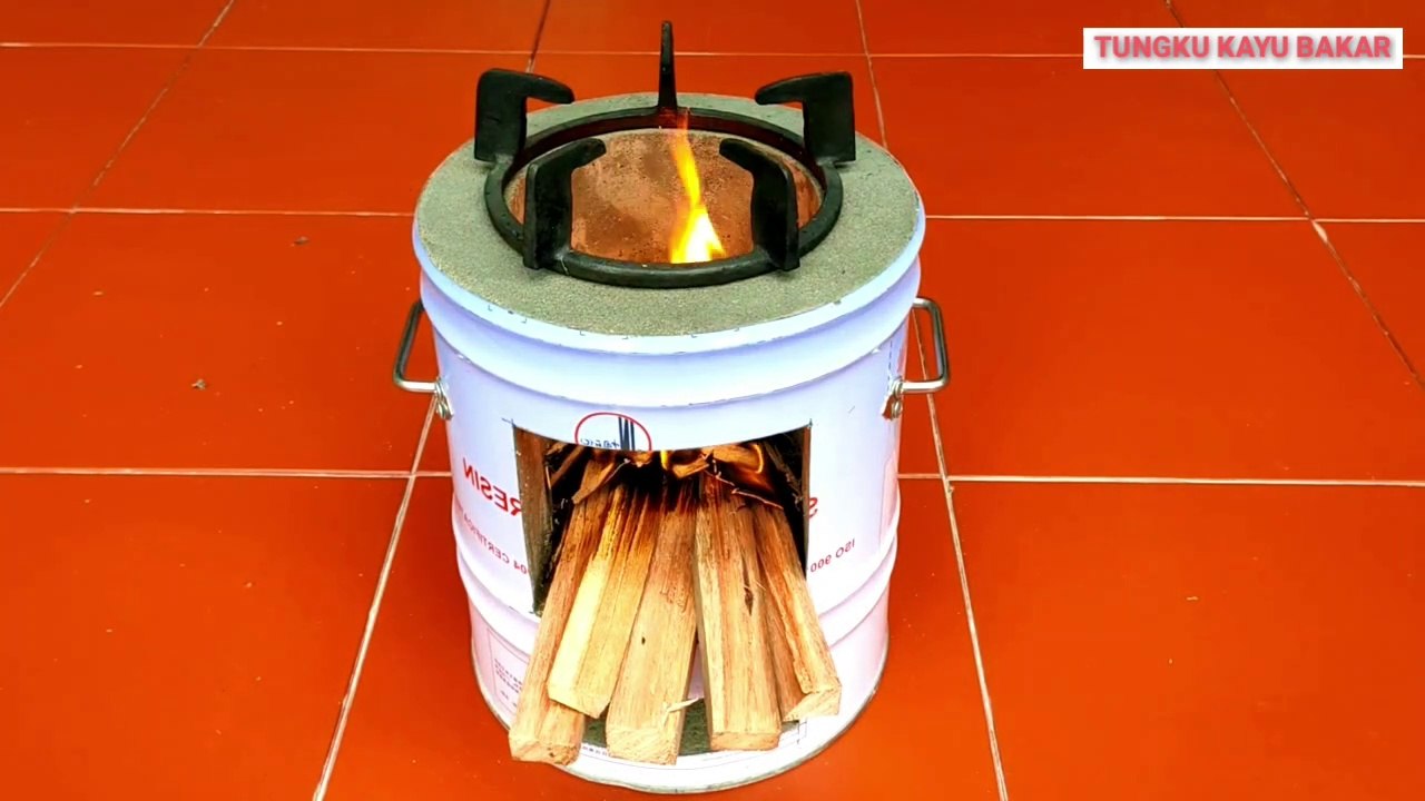 Tungku kayu bakar 40 || How to make firewood stove