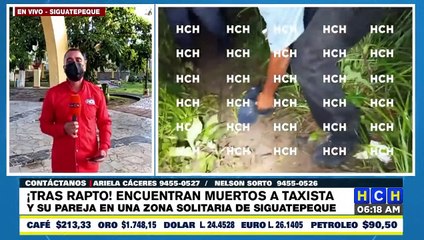 ¡Espantoso! Tras raptarlos, ejecutados encuentran a taxista y a su pareja en Siguatepeque