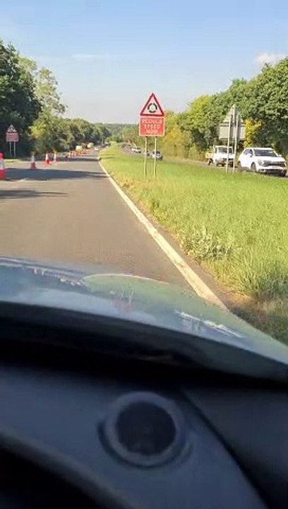 Burst water main in Hailsham