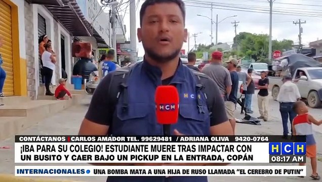 ¡Desgracia! Motociclista perece tras impactar con rapidito y caer bajo un pickup estacionado en Copán