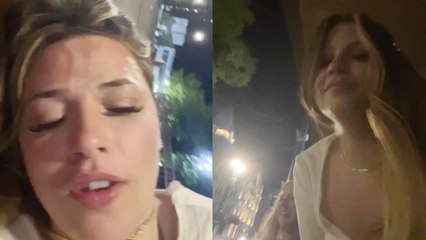 'Flat-out drunk girl falls back-first onto the ground while typing her password '