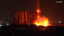 Nuevos derrumbamientos de silos en el puerto de Beirut