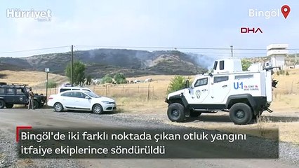 Bingöl'de 2 farklı noktada yangın