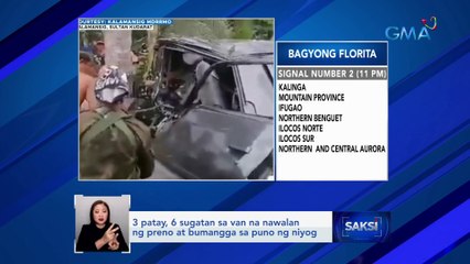 3 patay, 6 sugatan sa van na nawalan ng preno at bumangga sa puno ng niyog | Saksi