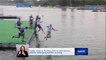 Rugby, nilaro sa floating pitch sa Lake Geneva; players, kailangang tumalon sa tubig | Saksi