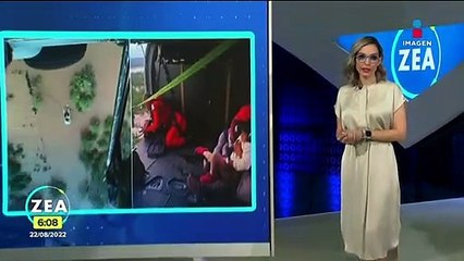 Marina rescata a siete personas en inundaciones en Sonora