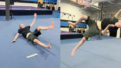 'ROUGH landing spoils athlete's otherwise solid Tricking attempt '
