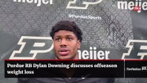Purdue RB Dylan Downing discusses offseason weight loss