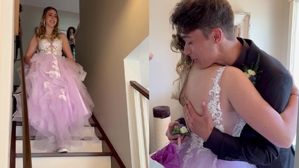 'Loving couple sports majestic twinning outfits for their graduation date '