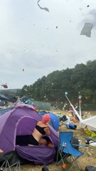 Whirlwind Makes Mess of Festival Campsite