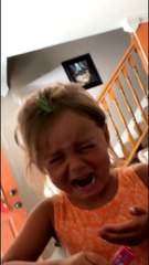 Girl Cries When She Sees Grasshopper on Her Head