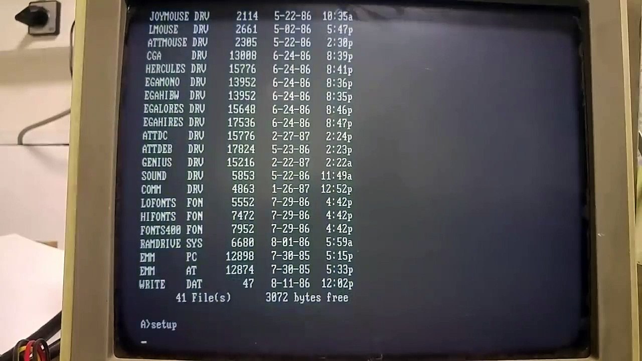 Windows1 (1985) PC XT Hercules