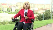 Milli sporcudan cam tavanda dans gösterisi