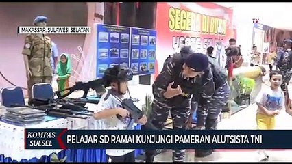 下载视频: Pelajar SD Ramai Kunjungi Pameran Alutsista TNI di Makassar