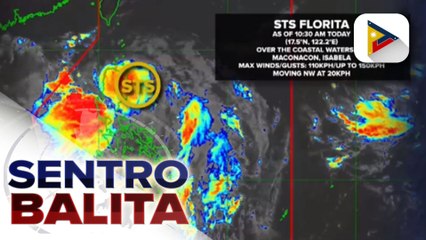 Bagyong Florita, tumama na sa kalupaan sa Maconacon, Isabela kaninang umaga