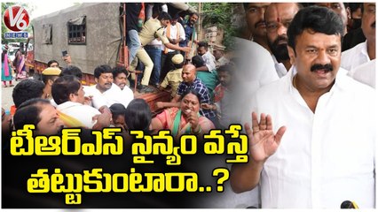 Minister Talasani Srinivas Yadav Reacts Over Delhi Liquor Scam Allegations On MLC Kavitha | V6 News