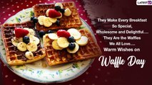 National Waffle Day 2022: Waffle Images, HD Wallpapers & Quotes for a Lip-Smacking Treat!