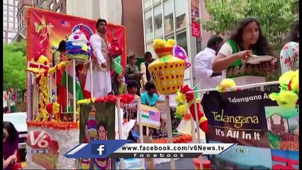 Icon Star Allu Arjun Participated In India Day Parade In New York | V6 News
