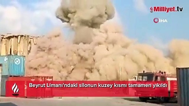 Beyrut Limanı'ndaki silonun kuzey kısmı tamamen yıkıldı