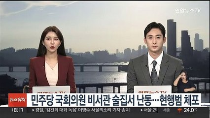 민주당 국회의원 비서관 술집서 난동…현행범 체포