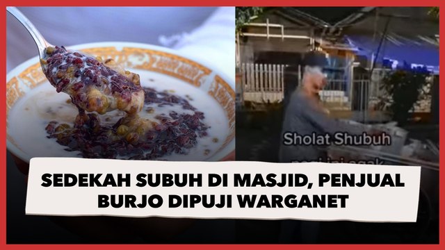 Sedekah Subuh di Masjid, Penjual Bubur Kacang Ijo Dipuji Warganet
