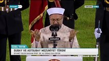 Ali Erbaş, subay ve astsubayların mezuniyet töreninde dua etti