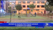 Ate: vecinos denuncian piques ilegales y aumento de robos en el distrito