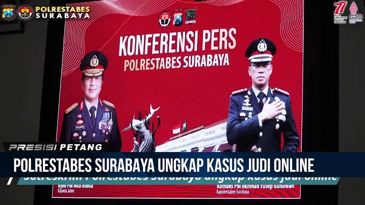 Polrestabes Surabaya Ungkap Kasus Judi Online, 7 Tersangka Ditangkap