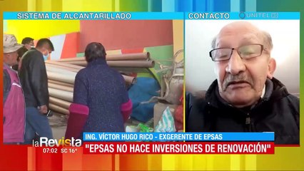 La Paz necesita un cambio de red de alcantarillado ante futuras "dificultades serias", según exgerente de Epsas