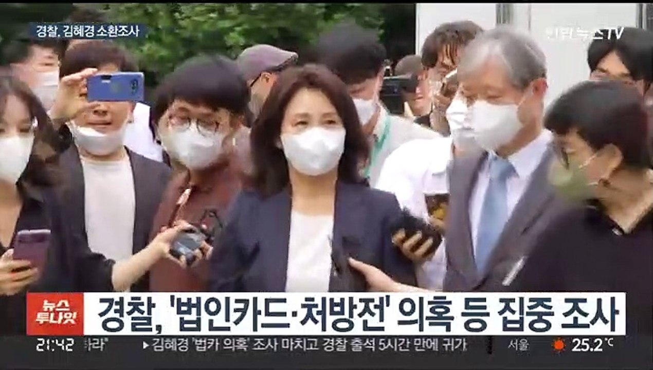 '법카 의혹' 김혜경씨 5시간 소환조사…묵묵부답