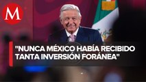 AMLO celebra confianza en México tras cifra récord de inversión extranjera
