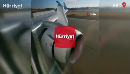 ABD'de yolcu uçağının motoru kaplayan metal paneli koptu